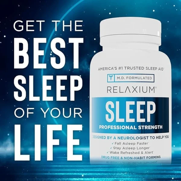 Relaxium Sleep Aid for Adults, Melatonin 5mg with Magnesium Glycinate, Sleep-Promoting Valerest & Ashwagandha, Non-Habit Forming Sleep Supplement, 60 Capsules, 30-Day Supply - Image 2